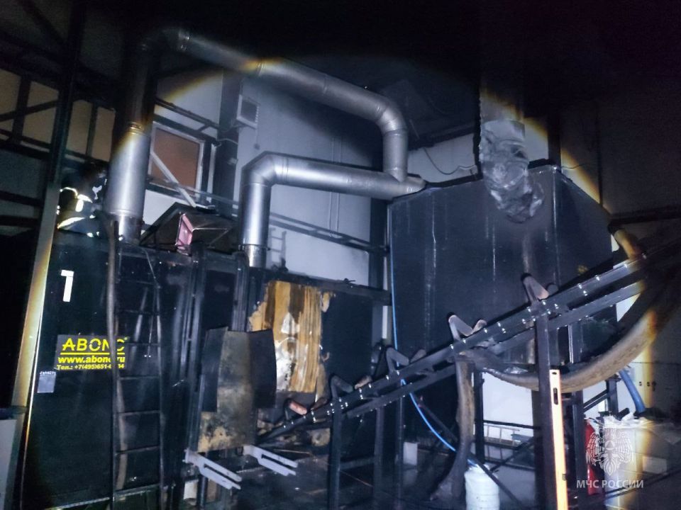 Пожар на "Мираторге" в посёлке Невское