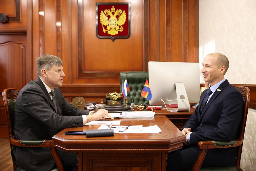 Андрей Кропоткин провел рабочую встречу с участником программы «Герои 39» Михаилом Верхоланцевым