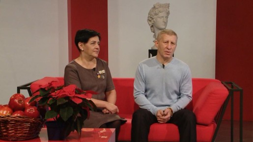 В гости на студию ГТРК «Калининград» пришла мать-героиня Ольга, её супруг Николай и 8 детей