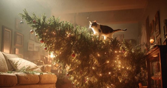 Кошек это отпугивает: ветеринар рассказал, что помешает питомцам запрыгивать на ёлку